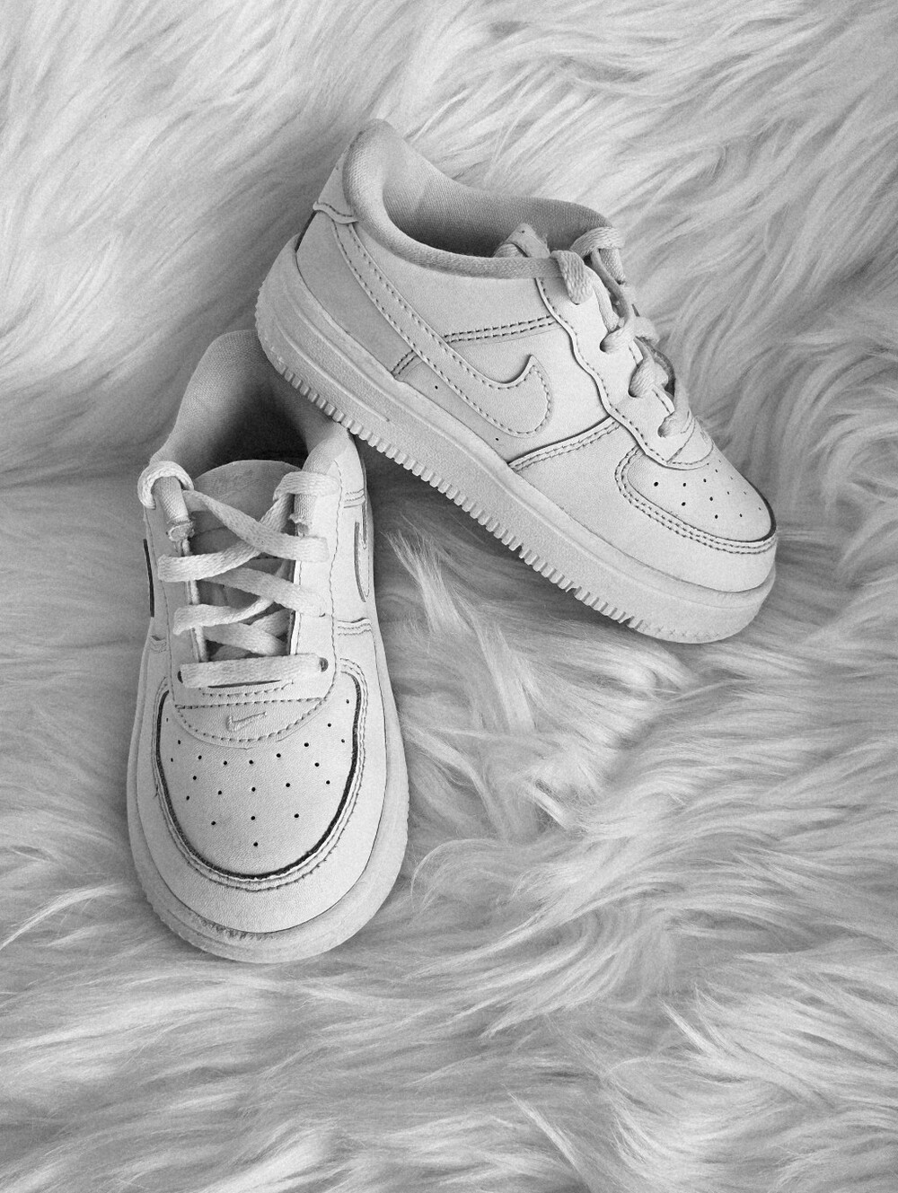 Nike Air Force 1 Crib White Toddler Sneakers size 9C